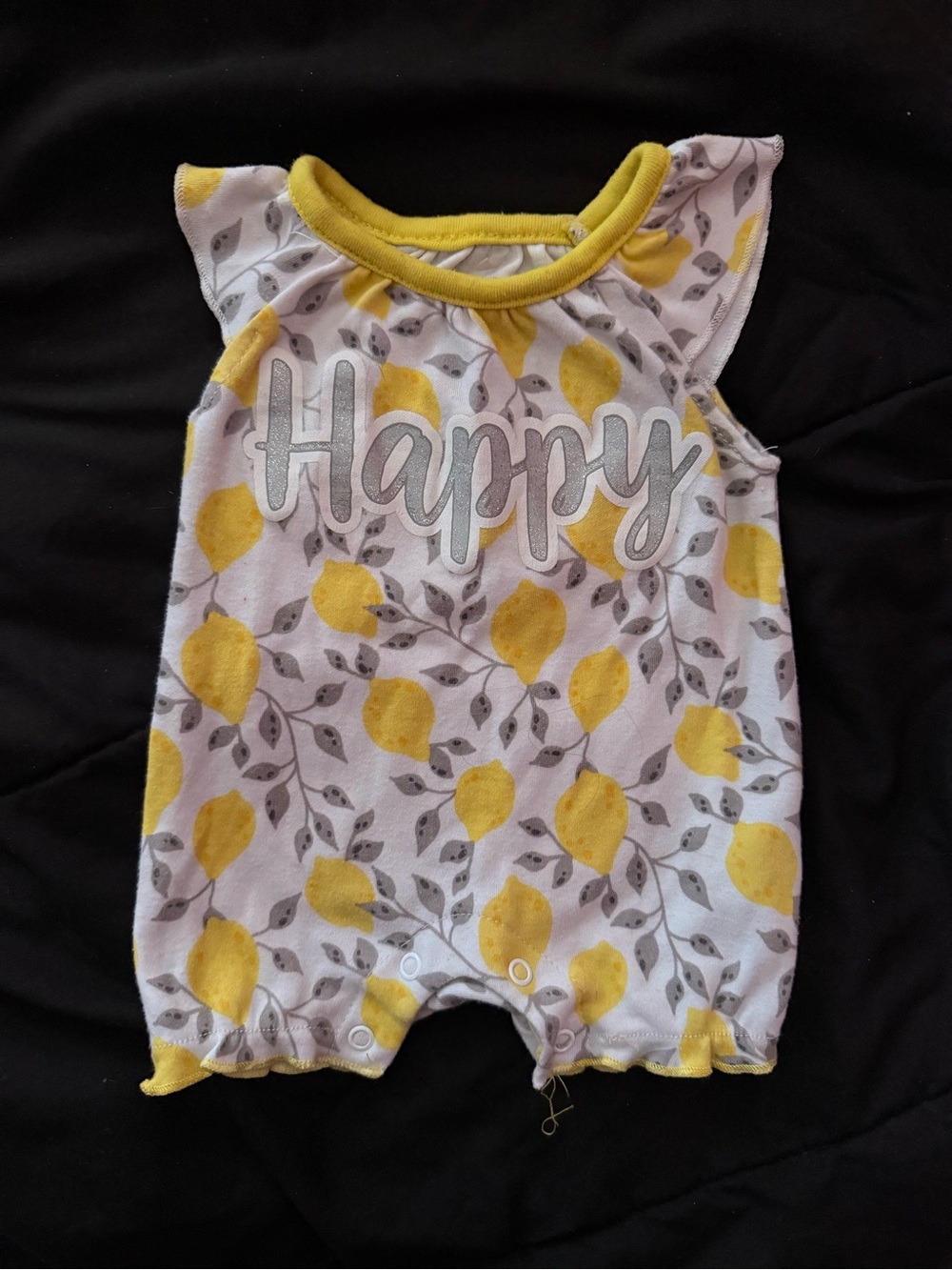 Baby Starters Yellow Lemon Print One-Piece Bodysuit